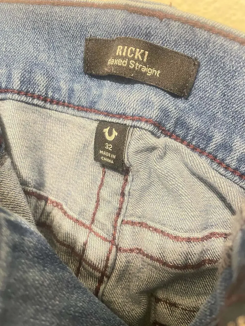 True Religion Ricki Relaxed Straight Jeans Size 32